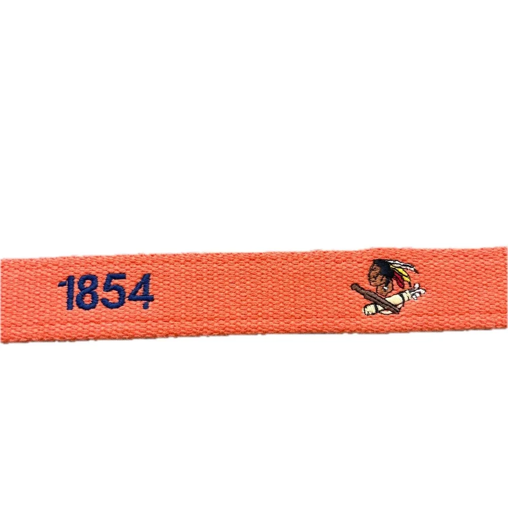 Peter Millar Philadelphia Cricket Club 1854 D-Ring Belt Coral Orange Mens S